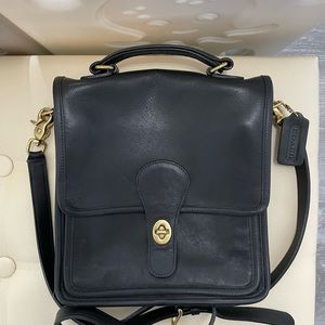 Authentic Vintage Coach Station bag in black